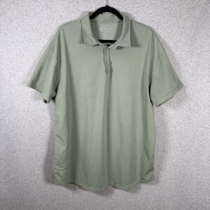 Bylt basics polo mens XXL green short sleeve athletic casual shirt